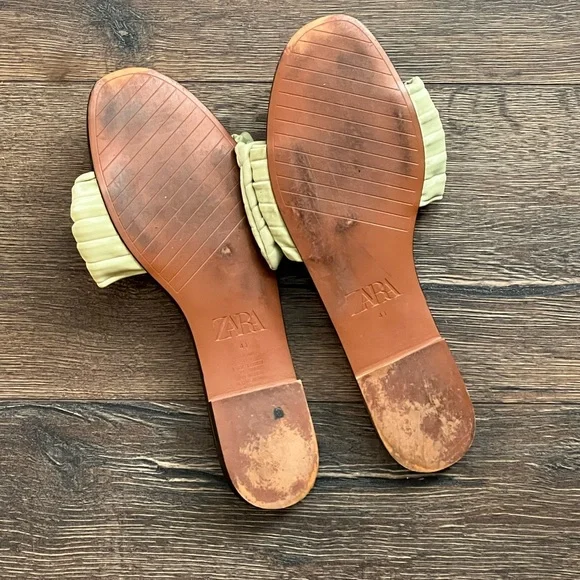 Zara Green Bow Sandals - Picture 3 of 3